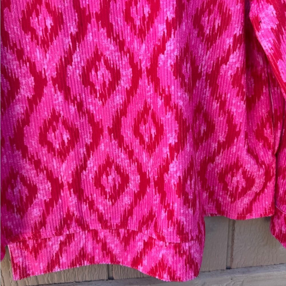 Savanna Jane Pink Patterned Button-Front Shirt Ja… - image 8